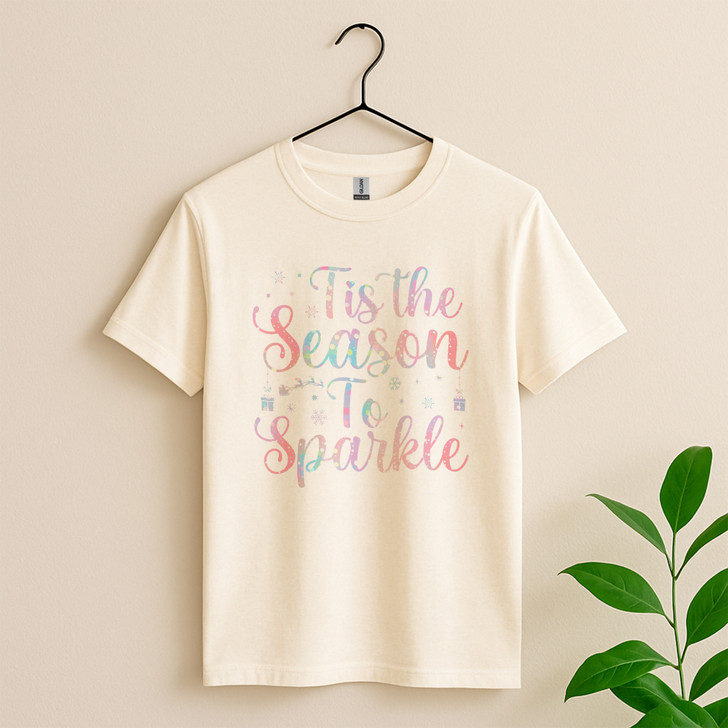 Glitter Christmas Snowflake Cozy Winter Merry Sublimation T-shirt S-5XL