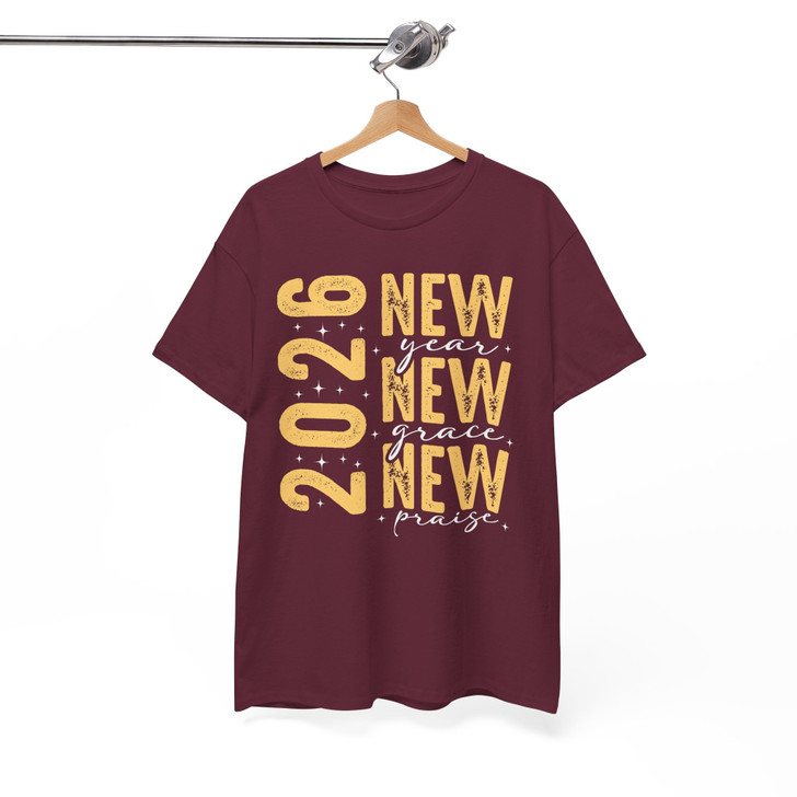 Christian New Year 2026 New Grace New Praise Religious NYE T-shirt S-5XL