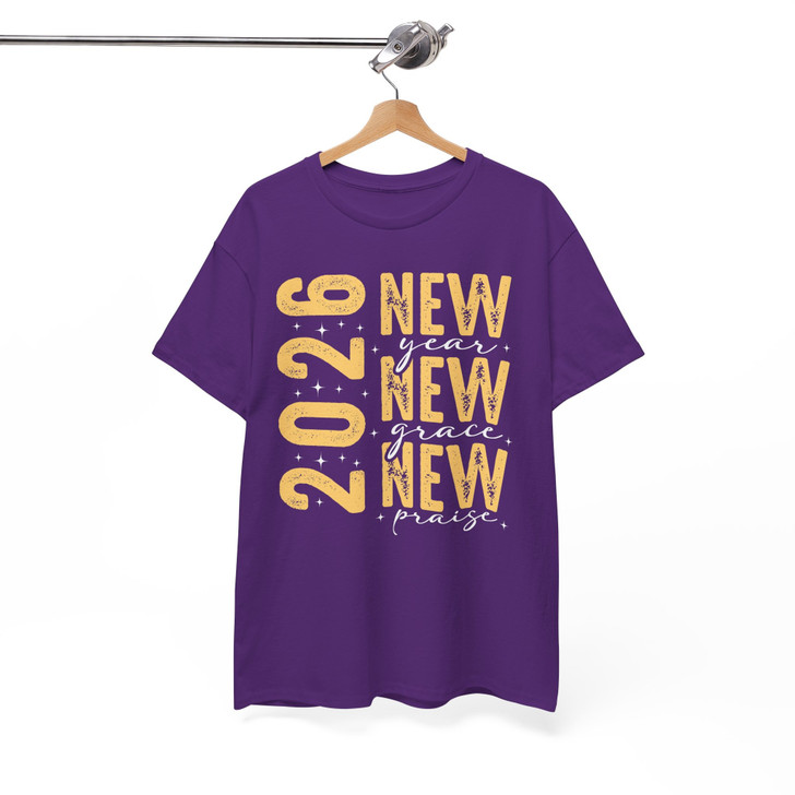 Christian New Year 2026 New Grace New Praise Religious NYE T-shirt S-5XL