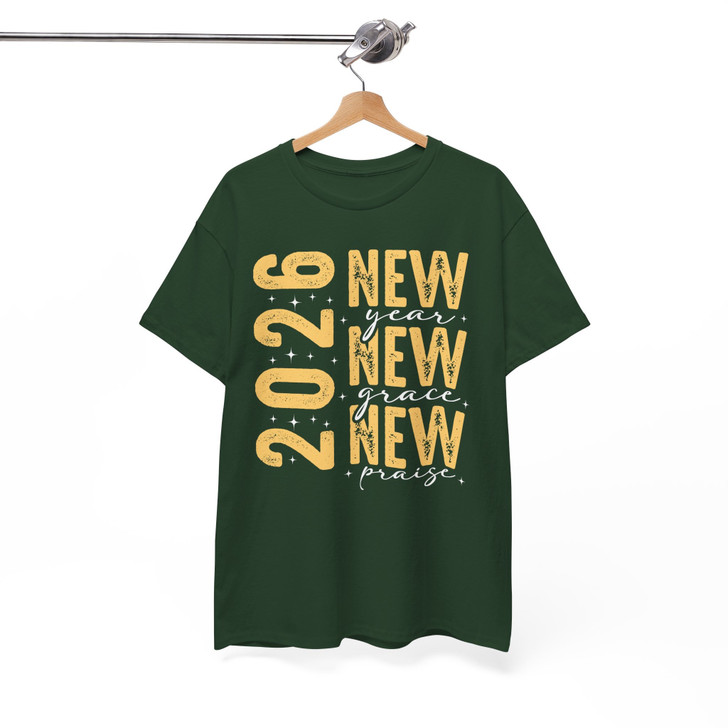 Christian New Year 2026 New Grace New Praise Religious NYE T-shirt S-5XL