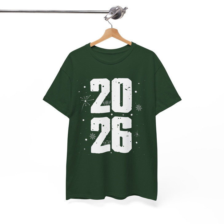 Fireworks 2026 New Year Bold Celebration Minimalist T-shirt S-5XL