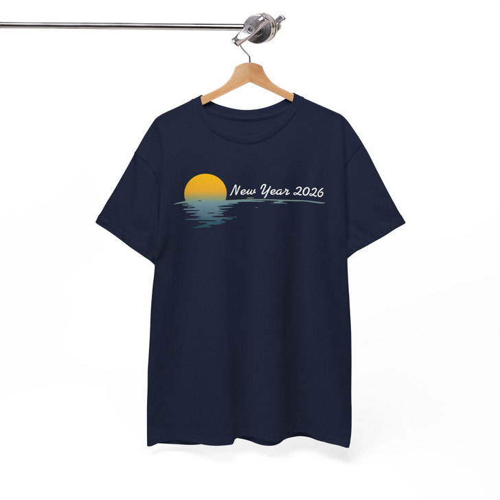 New Year 2026 Sunrise Beach Sunset Aesthetic Holiday T-shirt S-5XL