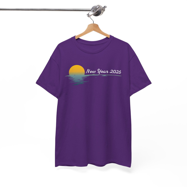 New Year 2026 Sunrise Beach Sunset Aesthetic Holiday T-shirt S-5XL
