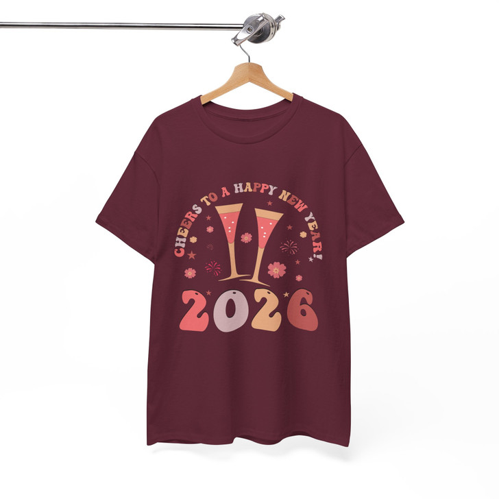 Cheers to 2026 New Year Champagne Toast Festive T-shirt S-5XL
