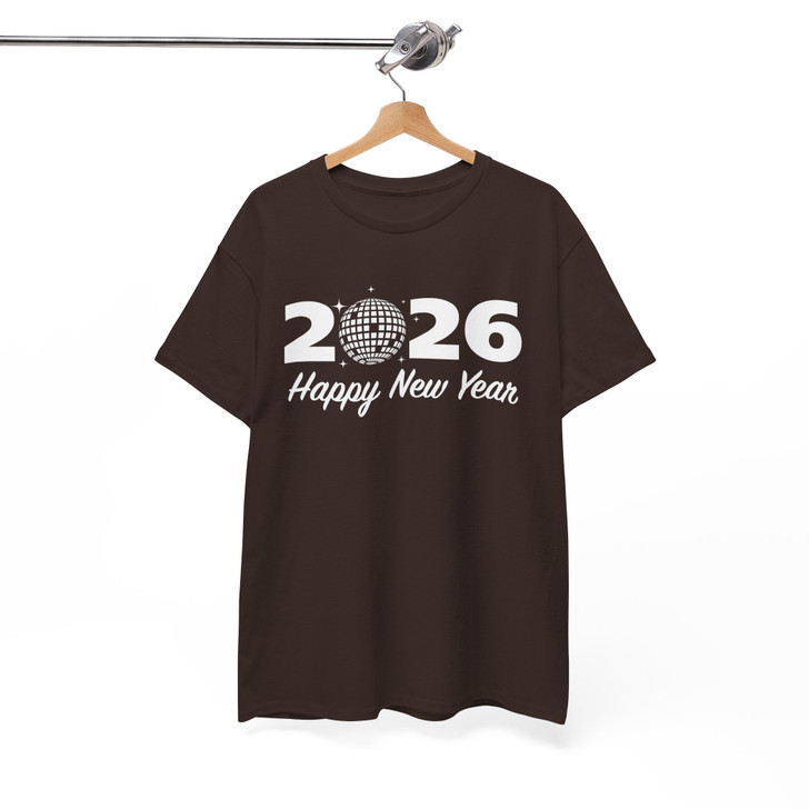 Happy New Year 2026 Disco Ball Retro Festive Sand T-shirt S-5XL