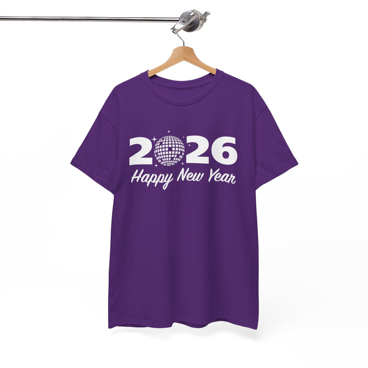 Happy New Year 2026 Disco Ball Retro Festive Sand T-shirt S-5XL