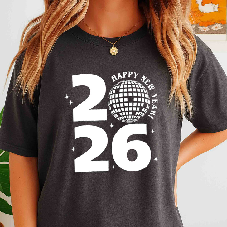 2026 Cheers Time Disco Ball New Year Adults T-shirt S-5XL