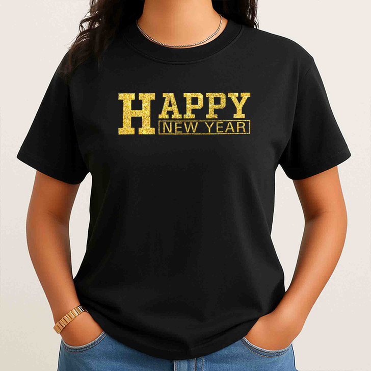 Happy New Year Holiday Outfit Cozy Winter Adults T-shirt S-5XL