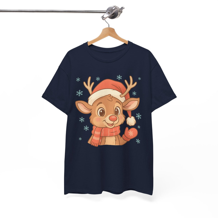 Cute Christmas Reindeer Festive Baby Reindeer Crewneck T-shirt S-5XL