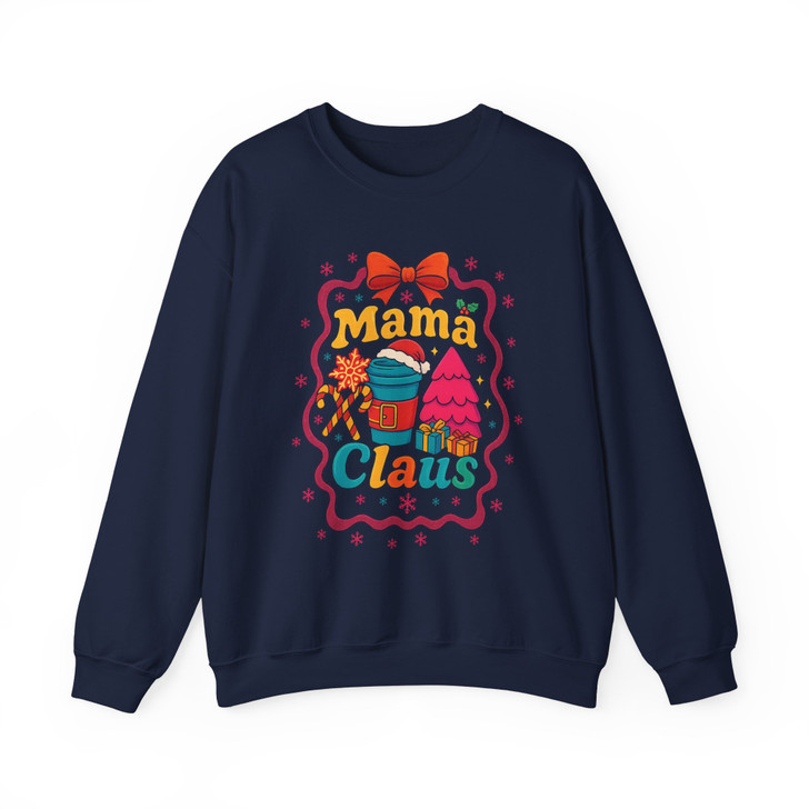Mama Claus Festive Pink Christmas Design Sweatshirt S-5XL