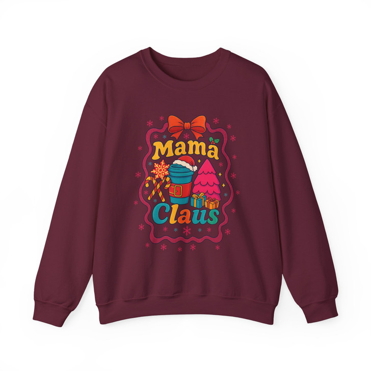 Mama Claus Festive Pink Christmas Design Sweatshirt S-5XL