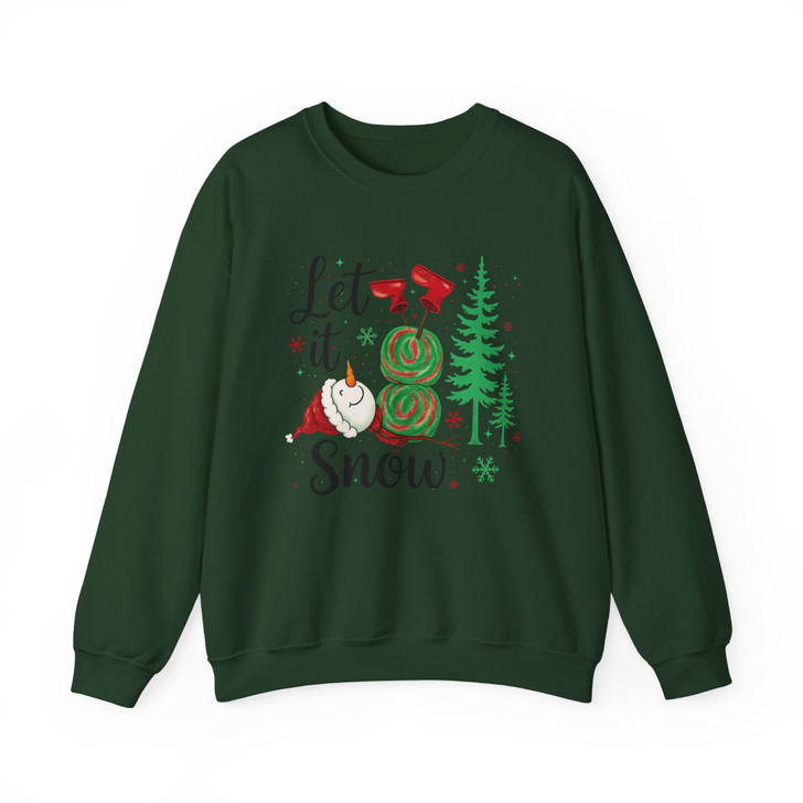 Snowman Christmas Preppy Holiday Stars Let It Snow Sweatshirt S-5XL