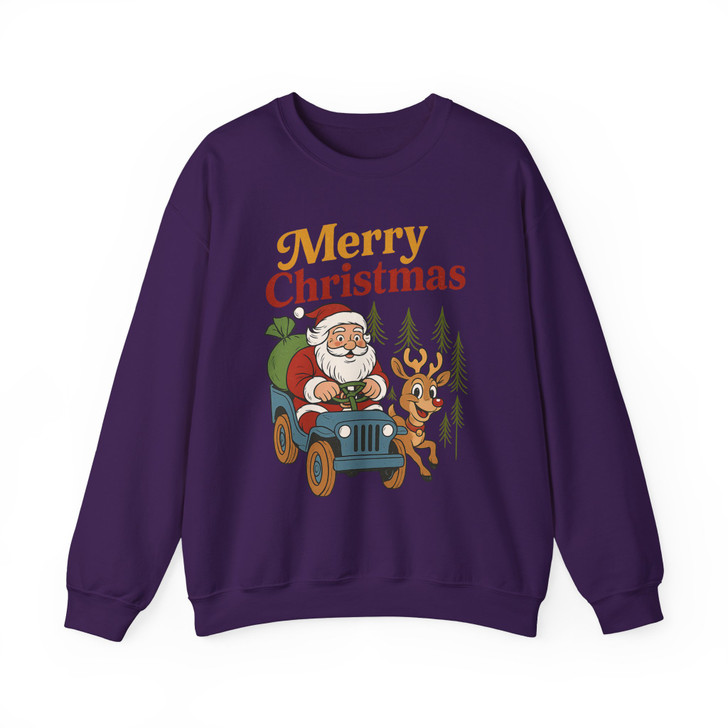 Merry Santa Preppy Vintage Holiday Christmas Clipart Sweatshirt S-5XL