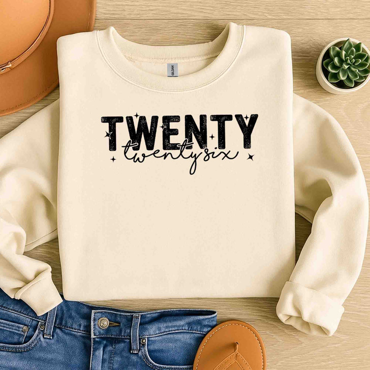 Twenty Twenty Six Minimalist 2026 New Year Outfit Sweatshirt S-5XL