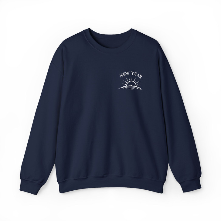 Minimalist New Year Sunrise Simple Holiday Crewneck Aesthetic Sweatshirt S-5XL