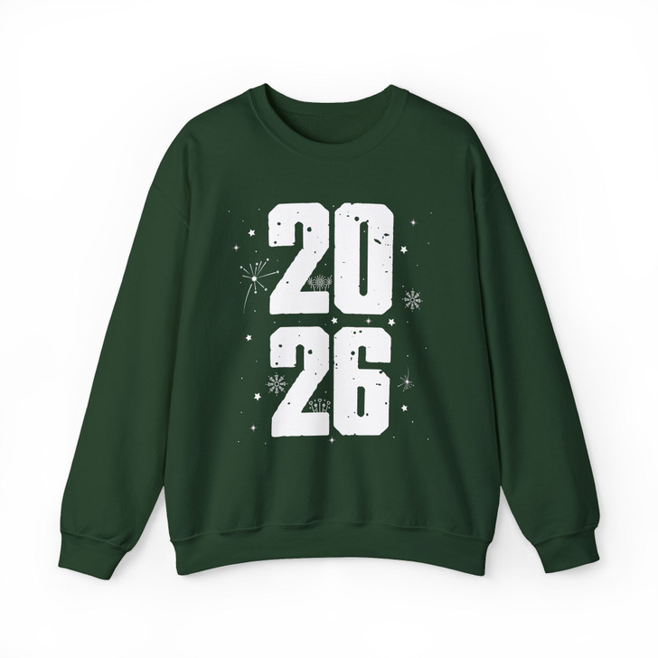 Fireworks 2026 New Year Bold Celebration Minimalist NYE Sweatshirt S-5XL