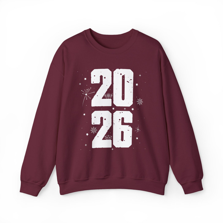 Fireworks 2026 New Year Bold Celebration Minimalist NYE Sweatshirt S-5XL