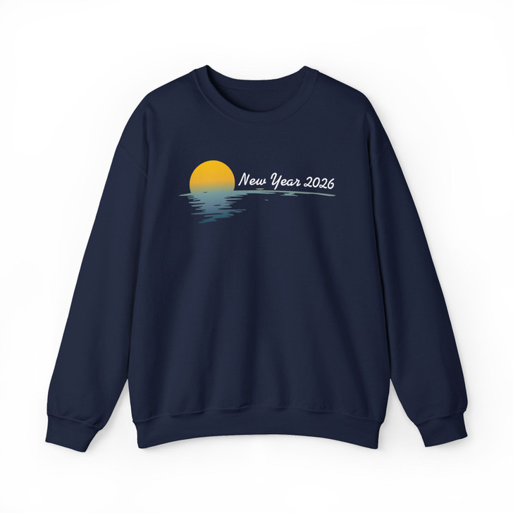 New Year 2026 Sunrise Beach Sunset NYE Aesthetic Holiday Sweatshirt S-5XL