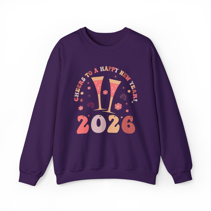 Cheers to 2026 New Year Champagne Toast Festive NYE Sweatshirt S-5XL