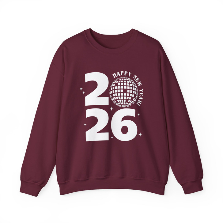 2026 Cheers Time Disco Ball New Year Adults And Kids Sweatshirt S-5XL
