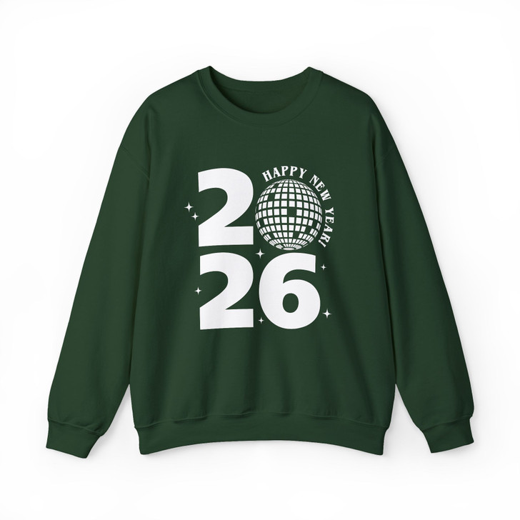 2026 Cheers Time Disco Ball New Year Adults And Kids Sweatshirt S-5XL