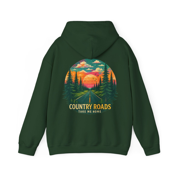 Retro Colorful Forest Landscape Hoodie Adult Hoodie S-5XL