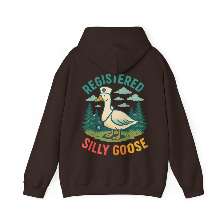Funny Registered Silly Goose Nurse Hoodie RN Gag Gift Adult Hoodie S-5XL