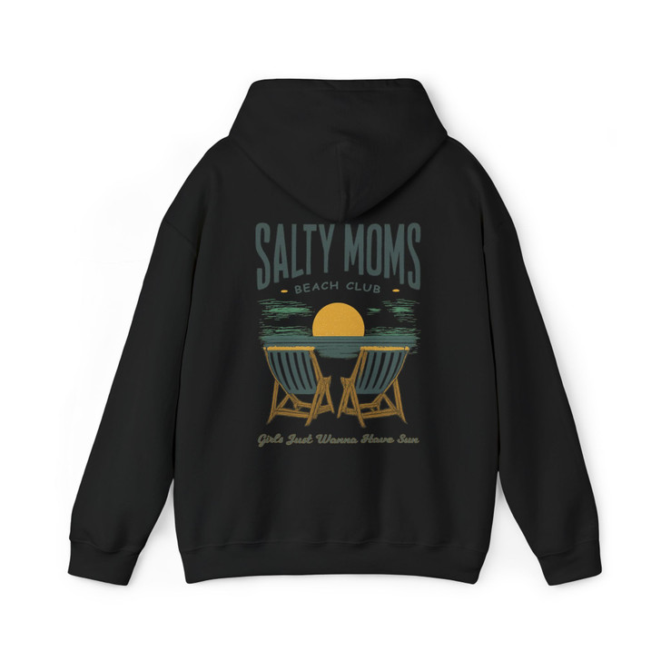 Chill Salty Moms Beach Club Hoodie Summer Gift Adult Hoodie S-5XL
