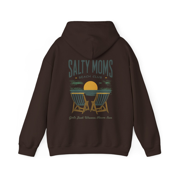 Chill Salty Moms Beach Club Hoodie Summer Gift Adult Hoodie S-5XL