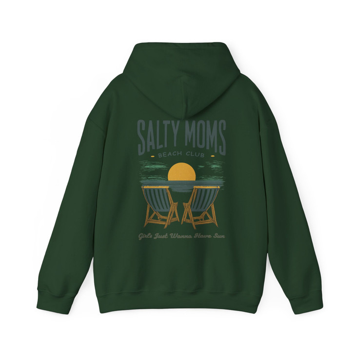 Chill Salty Moms Beach Club Hoodie Summer Gift Adult Hoodie S-5XL