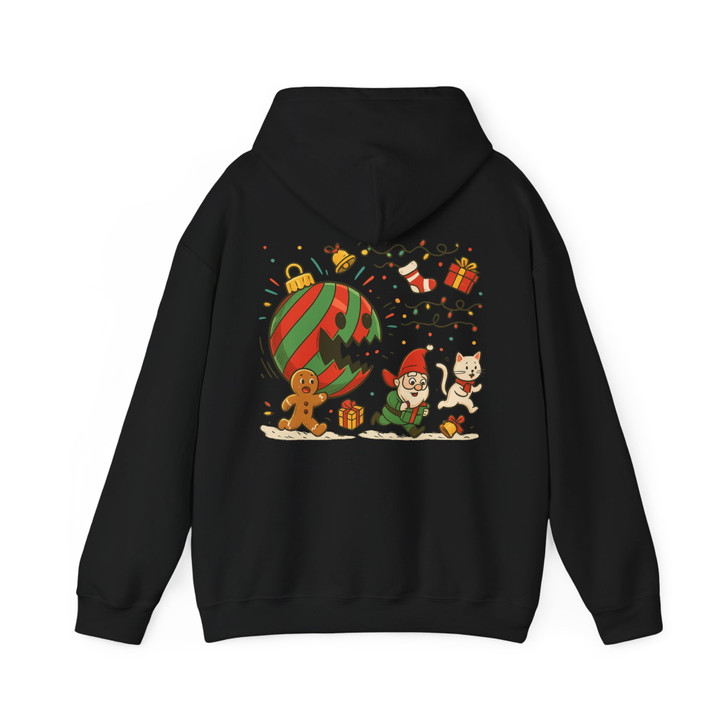 Funny Christmas Ornament Monster Gingerbread and Gnome Holiday Crewneck Hoodie S-5XL