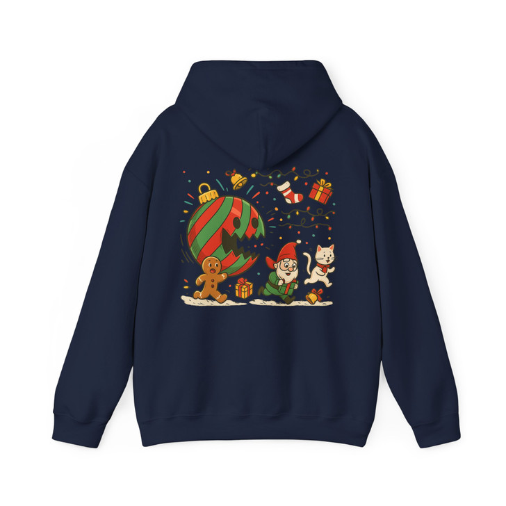 Funny Christmas Ornament Monster Gingerbread and Gnome Holiday Crewneck Hoodie S-5XL