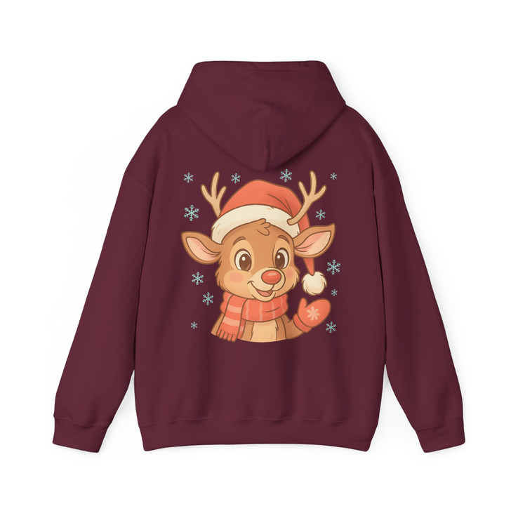 Cute Christmas Reindeer Festive Baby Reindeer Crewneck Hoodie S-5XL
