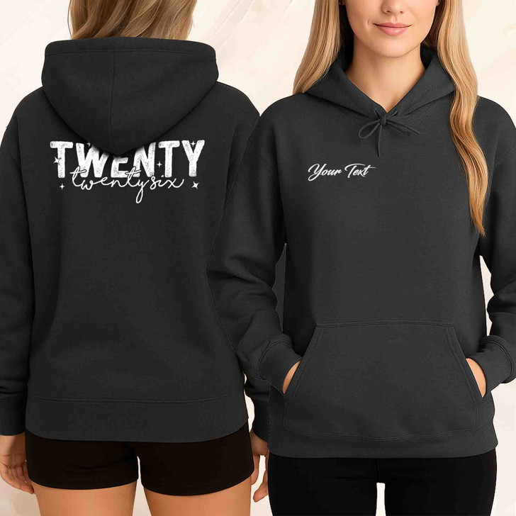 Twenty Twenty Six Minimalist 2026 New Year Outfit Hoodie S-5XL
