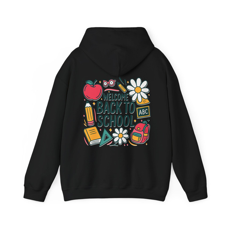 Watercolor Back To School Teacher Hoodie Adult Hoodie S-5XL