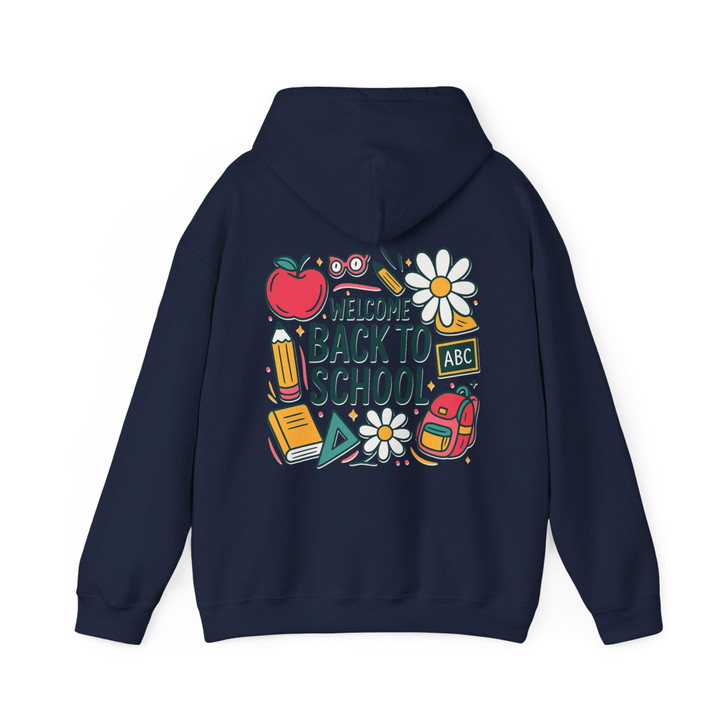 Watercolor Back To School Teacher Hoodie Adult Hoodie S-5XL