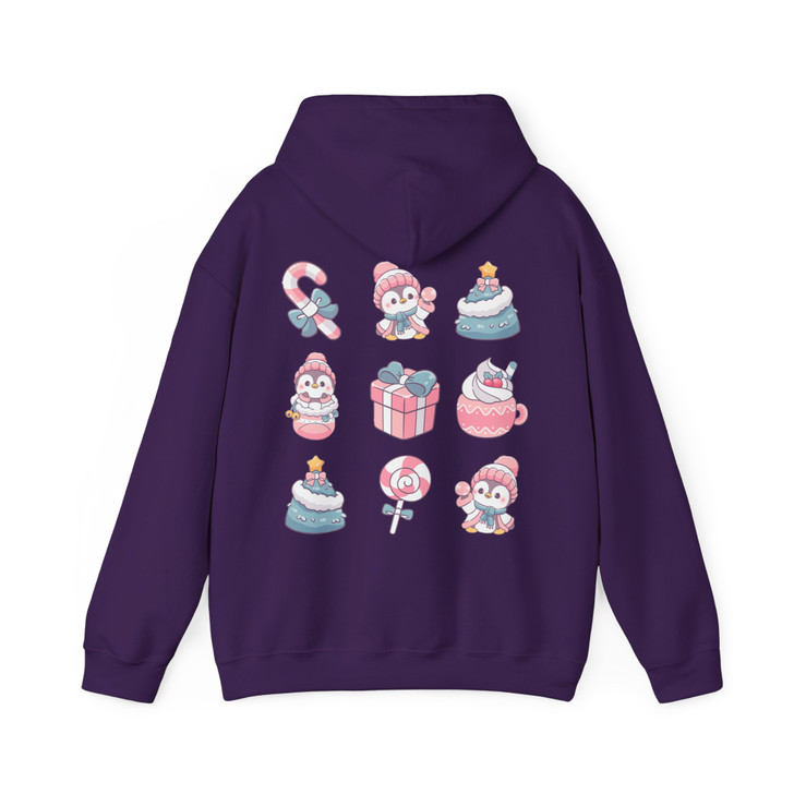 Cute Penguin Christmas Kawaii Holiday Icons Cozy Winter Gift Hoodie S-5XL