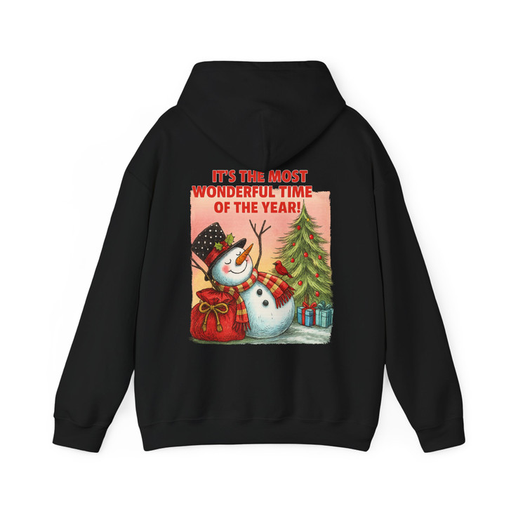 Funny Christmas Snowman Let It Snow Xmas Tree Clipart Hoodie S-5XL