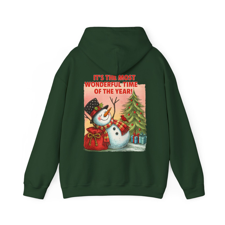 Funny Christmas Snowman Let It Snow Xmas Tree Clipart Hoodie S-5XL