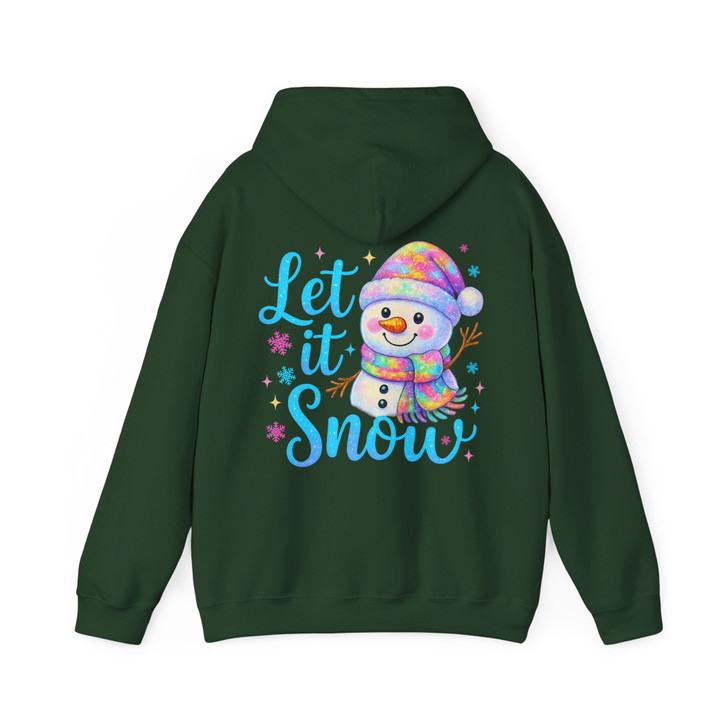 Let It Snow Snowman Christmas Holiday Kids Xmas Hoodie S-5XL