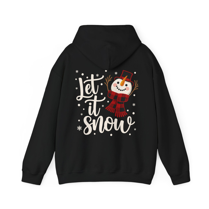 Snowman Let It Snow Christmas Cricut Holiday Hoodie S-5XL