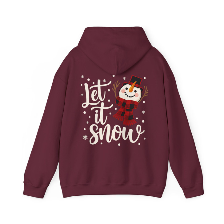 Snowman Let It Snow Christmas Cricut Holiday Hoodie S-5XL