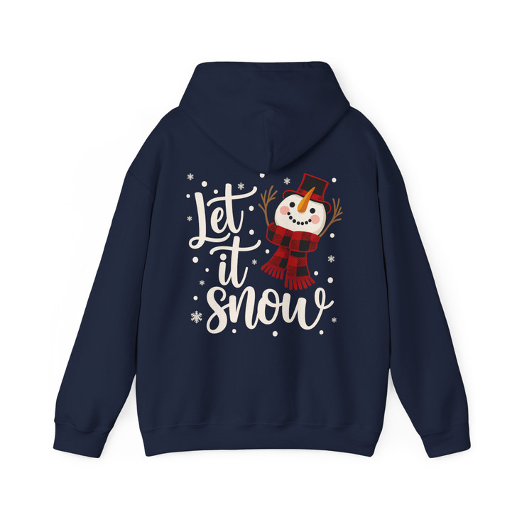 Snowman Let It Snow Christmas Cricut Holiday Hoodie S-5XL
