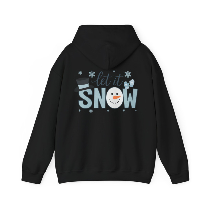 Let It Snow Winter Christmas Snowman Sublimation Hoodie S-5XL
