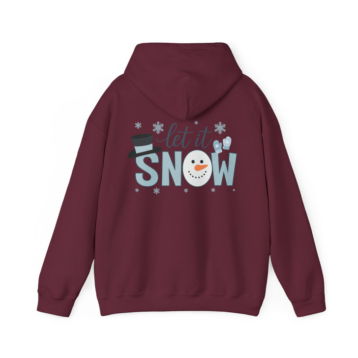 Let It Snow Winter Christmas Snowman Sublimation Hoodie S-5XL