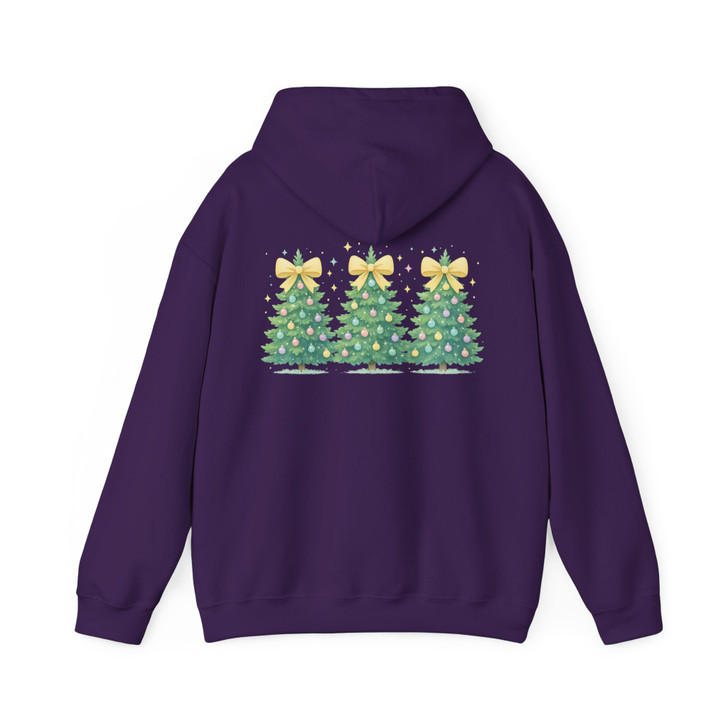Coquette Christmas Tree Bow Aesthetic Holiday Sublimation Hoodie S-5XL