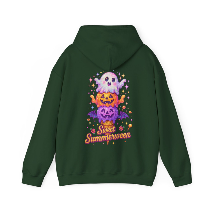 Summerween PNG Jack O’Lantern Ghost Ice Cream Summer Hoodie S-5XL