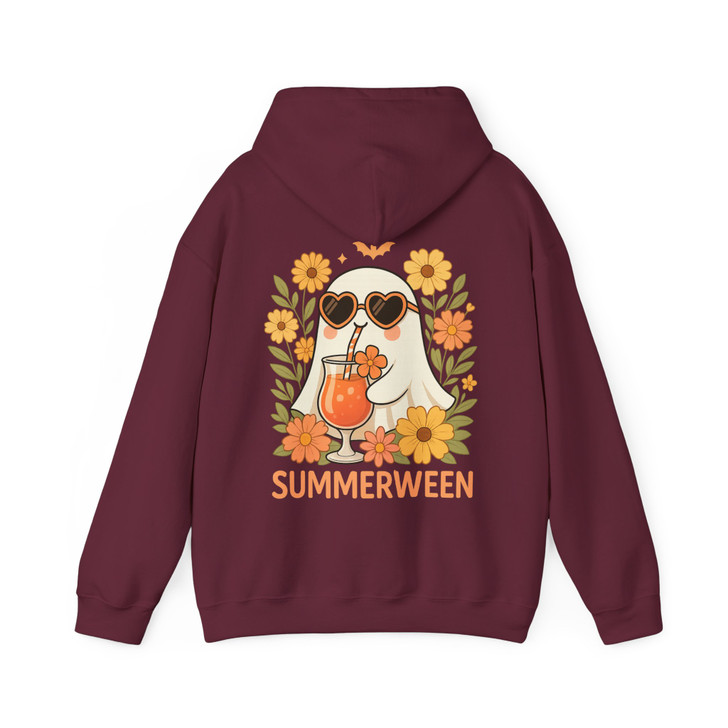 Summerween PNG Cute Ghost Halloween Sublimation Design Hoodie S-5XL