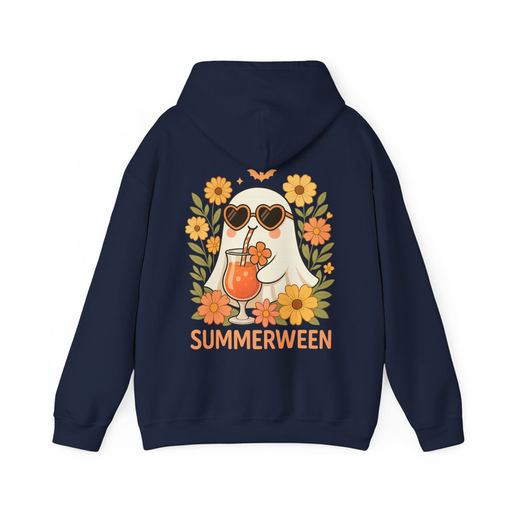 Summerween PNG Cute Ghost Halloween Sublimation Design Hoodie S-5XL