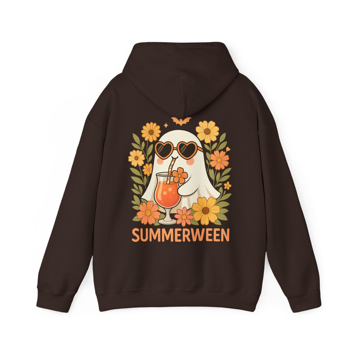Summerween PNG Cute Ghost Halloween Sublimation Design Hoodie S-5XL